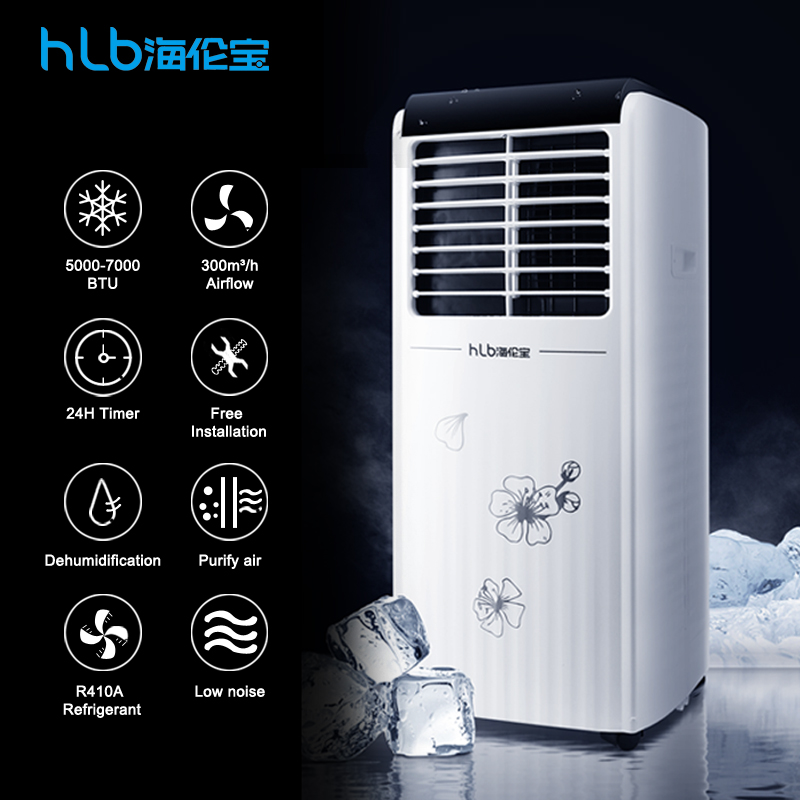 Komfortable und leistungsstarke tragbare Klimaanlage zur Entfeuchtung von Kühlräumen mit 9000 Btu
